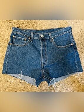 Levi's 501 Women’s High Rise Denim Cut Off Button Fly Jean Shorts